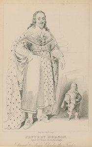 Jeffery Hudson, 30 år gammel, 18 tommer høy, dverg til kong Charles I av English School