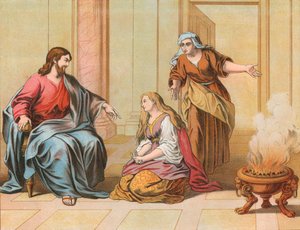 Jesus i huset til Marta og Maria av English School
