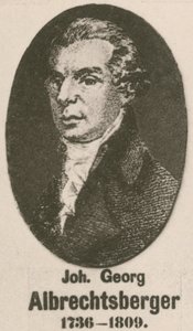 Johann Georg Albrechtsberger (gravering) av English School