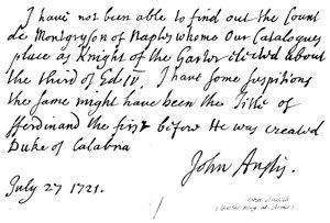 John Anstis (Garter King at Arms) av English School
