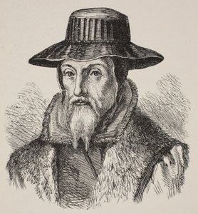 John Foxe, illustrasjon fra The Church of England: A History for the People av H.D.M. Spence-Jones, pub. ca. 1910 (sepia-bilde) av English School