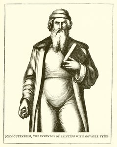 John Gutenberg, oppfinneren av trykking med bevegelige typer av English School