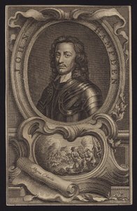 John Hampden , engelsk parlamentarisk politiker og soldat (gravering) av English School