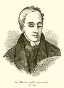 John Murray, liest eine Zeitung