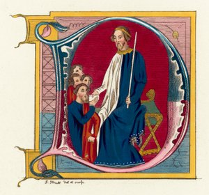 John Of Gaunt, Duke of Lancaster (farget gravering) av English School
