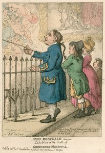 John Rosedale, sjømann, utstiller i hallen til Greenwich Hospital, London av English School