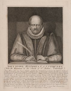 John Stow , engelsk historiker og antikvar (gravering) av English School
