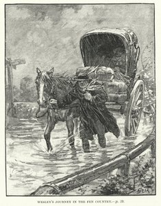 John Wesleys reise i myrlandet (gravering) av English School