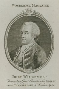 John Wilkes, tidligere en stor forkjemper for frihet, nå Chamberlain of London av English School