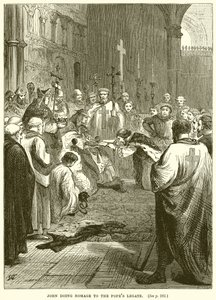 John huldigt dem Legaten des Papstes von English School