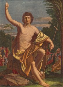 Døperen Johannes (fargelitografi) av English School