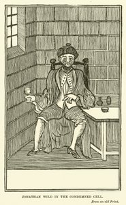 Jonathan Wild in der Todeszelle (Gravur) von English School