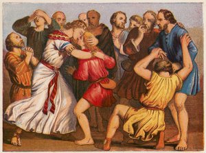 Joseph gibt sich seinen Brüdern zu erkennen von English School