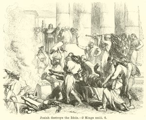 Josiah ødelegger avgudene, 2 Konger, xxiii, 4 av English School