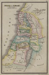 Juda og Israel, illustrerer Kongebøkene (farget gravering) av English School