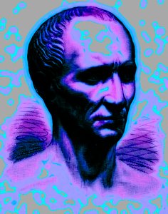 Julius Caesar, illustrasjon fra Cassells Illustrated Universal History av Edward Ollier, utgitt 1890 (digitalt forbedret bilde) av English School