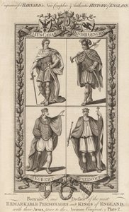 Julius Cesar, en dansk general, Egbert og Ethelwolf, illustrasjon fra 
