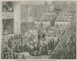 Julliens konsertorkester og fire militærband på Covent Garden Theatre av English School