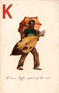 K, Kaffir (farge litho) av English School