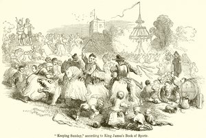 Sonntagsfeier nach dem Buch der Sporte von König James von English School