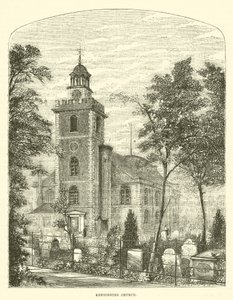 Kensington kirke (gravering) av English School