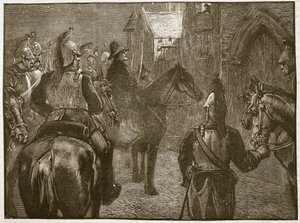 Kidnapping av Duke DEnghien, 1804, illustrasjon fra Cassells Illustrated History of England (sepiafoto) av English School