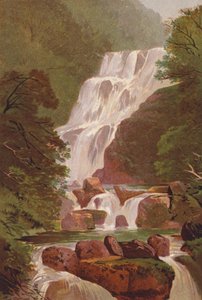 Killarney Lakes, Torc-fossen (litho-farge) av English School