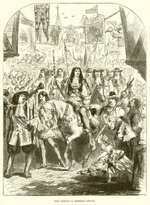Kong Charles II. inn i London av English School