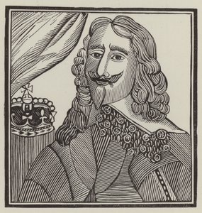 Kong Charles I, martyr (gravering) av English School