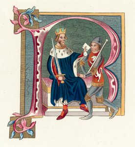 King Edward II (farget gravering) av English School