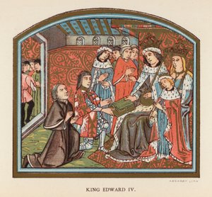 Kong Edward IV (fargelitografi) av English School