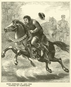 Kong Edward IV og garveren av Tamworth (gravering) av English School