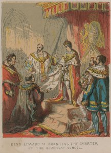 Kong Edward VI gir Charter of the Bluecoat School av English School
