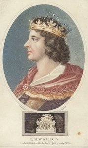 Kong Edward V av England (fargegravering) av English School