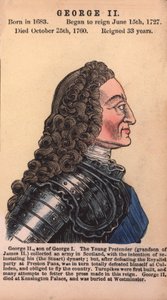 King George II (farget gravering) av English School