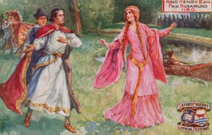 Kong Henry II og Fair Rosamund, 1160 av English School