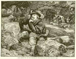 Kong Henry VIII om morgenen henrettelsen av Anne Boleyn, 1536 av English School