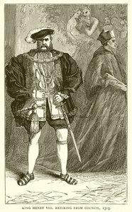 Kong Henry VIII trakk seg fra rådet, 1515 av English School