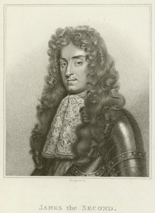 King James II (gravering) av English School