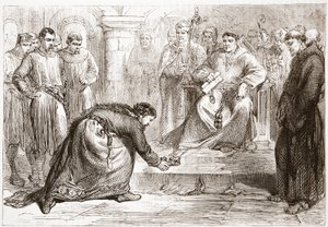 King John and the Popes Legate, illustrasjon fra The History of Protestantism av James Aitken Wylie (1808-1890), pub. 1878 av English School