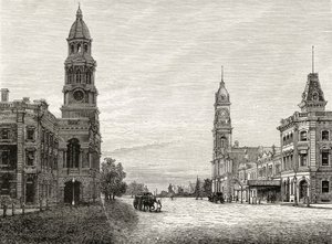 King William Street, Adelaide, ca. 1880, fra 