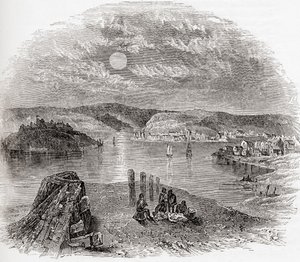 Kinsale, County Cork, Irland på 1800-tallet, fra Old England: A Pictorial Museum, publisert 1847 av English School