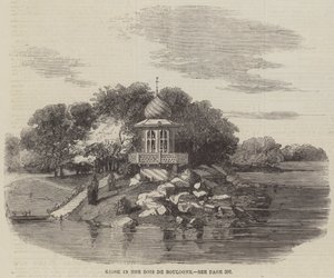 Kiosk i Bois de Boulogne (gravering) av English School