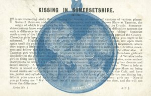 Kyssing i Somerset (litho) av English School