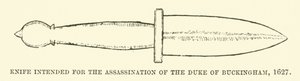 Messer, das für die Ermordung des Herzogs von Buckingham bestimmt war von English School