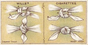 Knots, no.6 fra First Aid-serien med Willss Cigarettes-kort, 1913 av English School