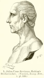 L. Julius Ursus Servianus, Hadrians svoger. (Visconti, Iconog. Rom., i. pl. 139) av English School