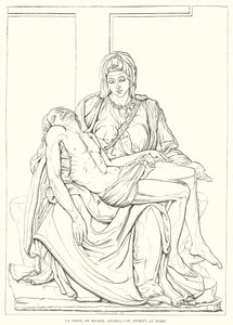Michel Angelos Pieta, Peterskirken i Roma (gravering) av English School