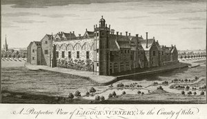 Lacock Abbey, Wiltshire (gravering) av English School