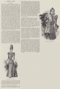 Dameside, kjole (litho) av English School